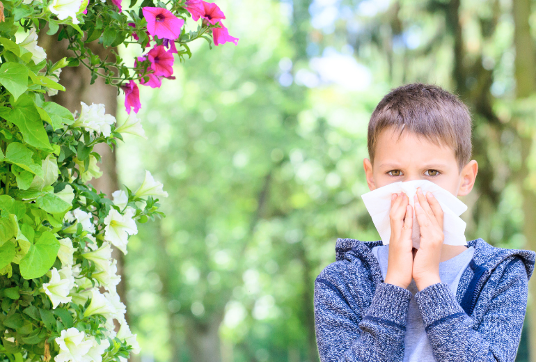 Kind hat Allergie.