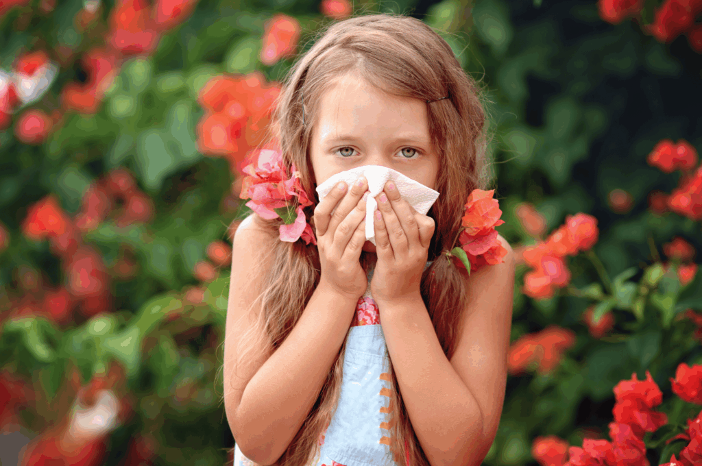 Kind mit Allergie.